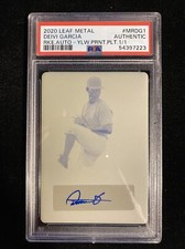2020 Leaf Metal Rookie Deivi Garcia Printing Plate Auto 1/1 RC PSA Authentic