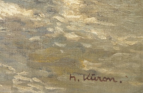 Hamburg Hafen am Abend Herbert Kuron 1888 Impressionist  - Bild 7 von 10