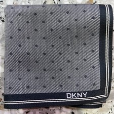 GRAY POLKA DOTS ART STRIPED HANDKERCHIEF MEN CLASSIC VTG COTTON POCKET SQUARE18"