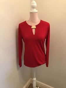 michael kors red blouse