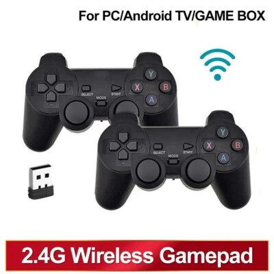 2 Pcs 2.4ghz Wireless Gamepad No Delay Game Controller USB Joystick for Pc Andro