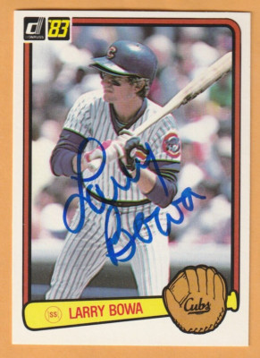 Larry Bowa Chicago Cubs AUTO Signed 1983 Donruss card Sacramento California 6D