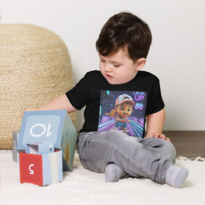 SUPER CUTE boys t-shirt active gamer toddler any season t-shirt