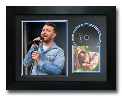 SAM SMITH HAND SIGNED FRAMED CD DISPLAY LOVE GOES MUSIC AUTOGRAPH