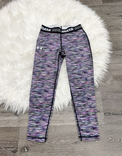 Under Armour Girls Cropped Multicolored Athletic Leggings Size 10/12