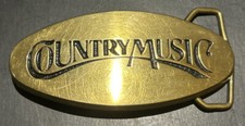 Brass Country Music Beltbuckle Vintage Retro Antique BBB Men s Women s