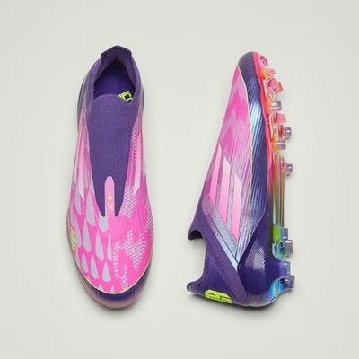 adidas F50 Elite LY Laceless FG Boots JS0560 Purple / Cloud White