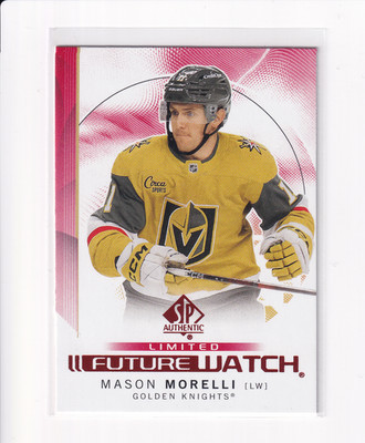 Mason Morelli 2024-25 SP Authentic #119 Future Watch Limited Red Rookie RC!