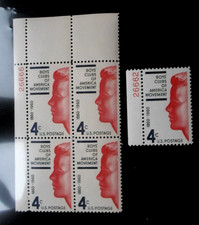 1960 Boys Clubs of America - Cat # 1163 Plate Block and Single 4c Stamps MNH OG