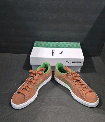 Minecraft Jr Puma Suede Grass Block Shoes Junior Size 7C Sneakers