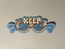 Keep Cool Summer Sunglasses Scrapbook Title Handmade Die Cut Paper Pieced