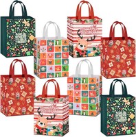GeschenktüTen Weihnachten 8 StüCk 21X26X12Cm Wiederverwendbar Non Woven Mit