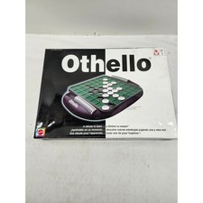 Vintage 1999 Mattel Othello Strategy Board Game Black White Reversible Discs
