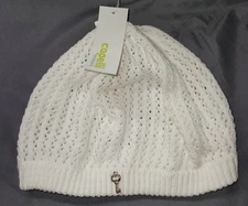 Capelli New York Winter One Size Beanie Hat White Knit Cap Lightweight New Key