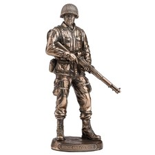 Estatua de soldado del ejército de Estados Unidos estatuilla acabado bronce 5,75 pulgadas honor coraje militar