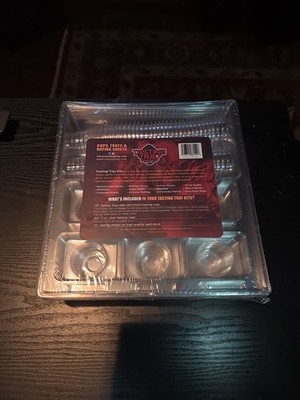 Tasting Tray Kit Plastic Flights Set 10 Trays, 60 Shot Glasses, 10 Rating Sheets
