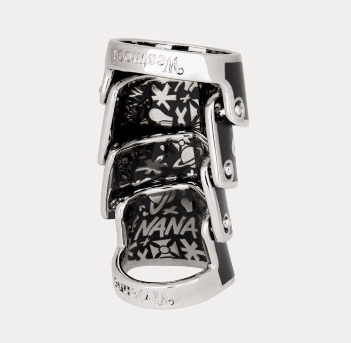 Vivienne Westwood x Nana Collaboration 25th ARMOUR RING Black Size