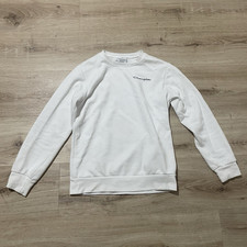 Champion Pullover Weiß Logo Rundhals Langarm...