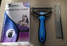 🍀Candure Professionelle Hunde- und Katzenbürste lange Haare Hundepflege