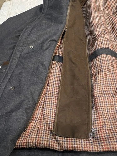 Johnston & Murphy  (Men's LRG.)  Wool  Blend Front Zip/Snap Coat - EUC !! image 8