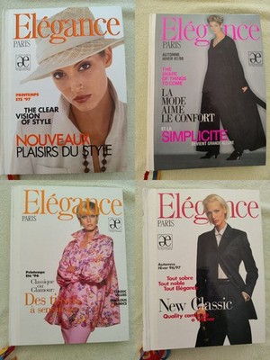 Kataloge Eleganz Paris Lot X 4 Years 1996/97 mit Stoffproben 