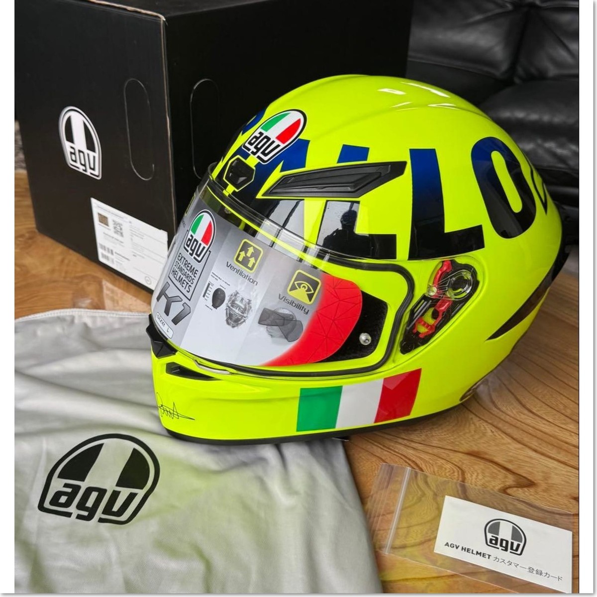 AGV K1 Rossi MUGELLO Asian Fit L Helmet New Japan | eBay