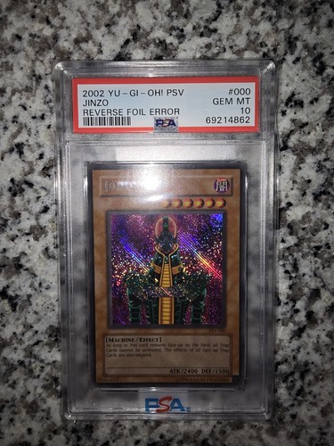 2002 Yu-Gi-Oh! Pharaoh's Servant Jinzo Reverse Foil Error PSA 10 - Picture 2 of 4