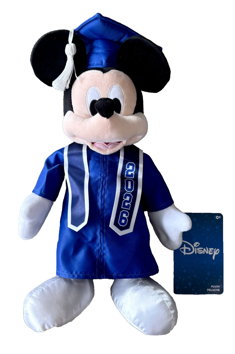 New Disney Parks Class of 2026 Graduation Mickey Mouse Blue Plush