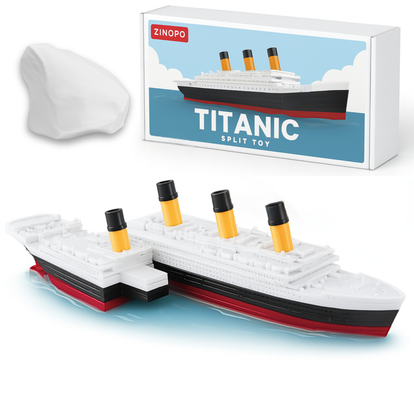 Split Floating Titanic Bath Toy and Pool Toy Action Titanic Toy For Kids