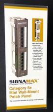 NIB Signamax 12458M CAT5E 12 Port Mini Patch Panel for Wiring Small Networks