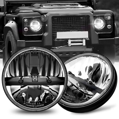 Fits Land Rover Defender Complete Crystal 7inch Headlight LED Light E-marked E9