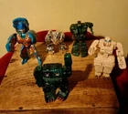 Vintage 1985 Bandai Transformers GoBots Rock Lords Evil Warrior Chrome  Lot Of 5