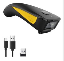 NETUM Mini Barcode Scanner Bluetooth 1D/2D QR 2.4G Cordless C750 Yellow