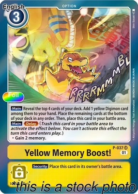 Yellow Memory Boost! [D-PR - P-037 SR] Super Rare NM