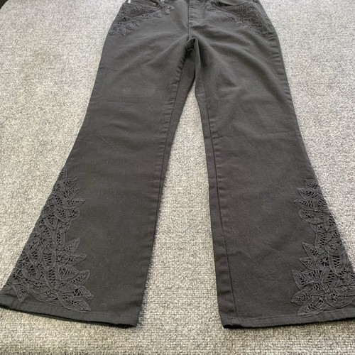 Lauren Jeans Co Ralph Lauren Jeans Women's 8 Bootcut Embroidered Black (29x30) - Picture 3 of 18