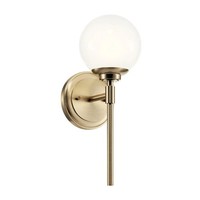 Wandlampe Bad LED G9 34,8 Cm Hoch IP44 Metall Glas In Bronze Weiß Wand Leuchte