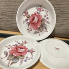 Spode Floral Bone China Round Plates Set of 3 Made in England — photo 1