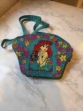 Vintage Disney The Little Mermaid Ariel Mini Crossbody Purse Floral 1990s Kids