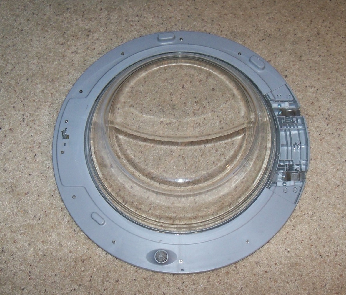 LG Washer Front Load Washing Machine Silver Door, Glass Assembly, 23" OD 4