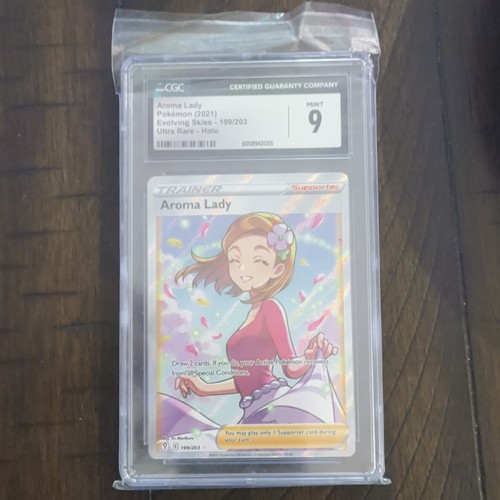 Aroma Lady 199/203 Evolving Skies CGC 9 Full Art Holo Ultra Rare Eng 2021