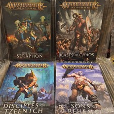 Lot of 4 Warhammer Age of Sigmar Hardcover Battletome Books Great Condition!