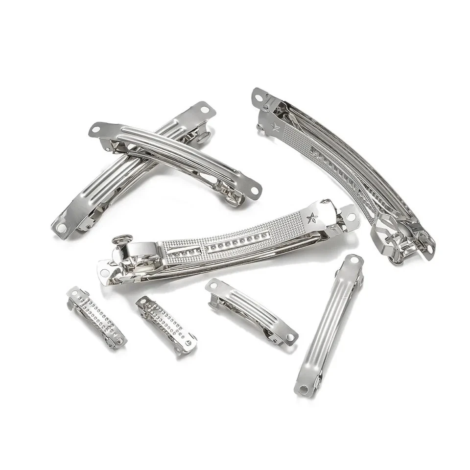 10件装金属法国发夹发夹别针空白底座DIY发夹工艺品 — 第 2/4 张图片