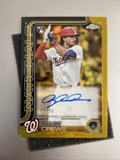 Dylan Crews 2025 Topps Gilded Collection Chrome Gold Auto #CGA-DC /75