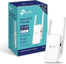 TP-Link RE315 AC1200Mbps WiFi Extender Booster Dual Band, 2 External Antennas