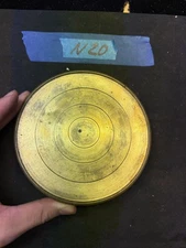 (N20) Antique French Mantle Clock Brass Back Door Rear Bezel Part Japy Marti Era