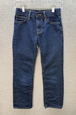 Old Navy Jeans Boys Youth 10 Blue Denim Straight Built In Tough Preppy School