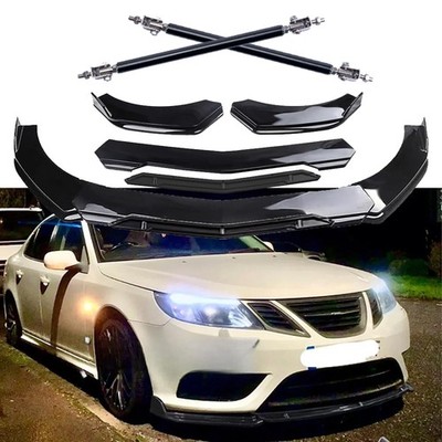For Saab 9-3 9-5 Front Bumper Lip Chin Spoiler Splitter Gloss Black Body Kits