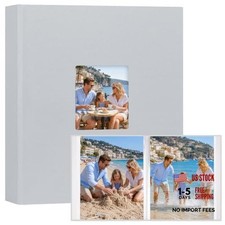 11x14 Photo Album and Art Portfolio  64 Photos  Linen Cover  Front Grey  Linen