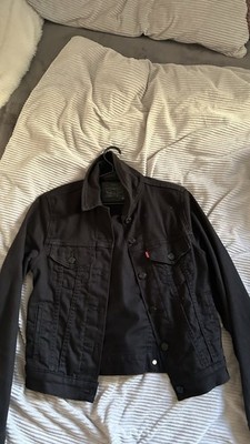 Levi's Strauss & Co Jacke Jeans Schwarz Gefüttert Winter Übergang Damen L