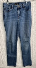 Lee Women's Jeans Size 4 Med Relaxed Fit Straight Leg High Rise